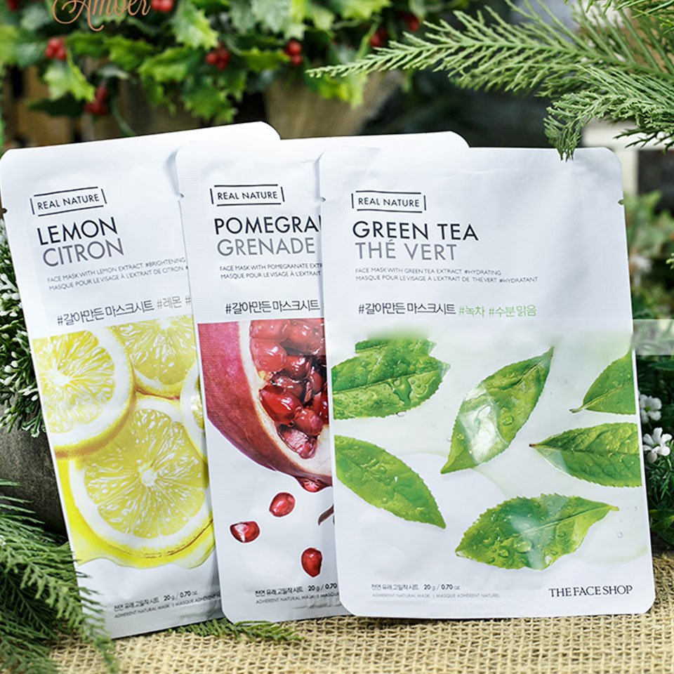 Mặt nạ trà xanh The Face Shop Real Nature Green Tea Mask (Hàn Quốc)