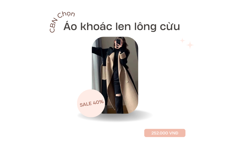 áo khoác dáng dài lông cừu